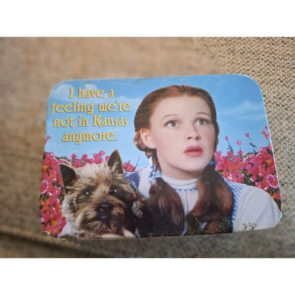Wizard of Oz Tin Tote Small Lunch Box Tin Man, Cowardly Lion, Scarecrow, Dorothy - Picture 1 of 7